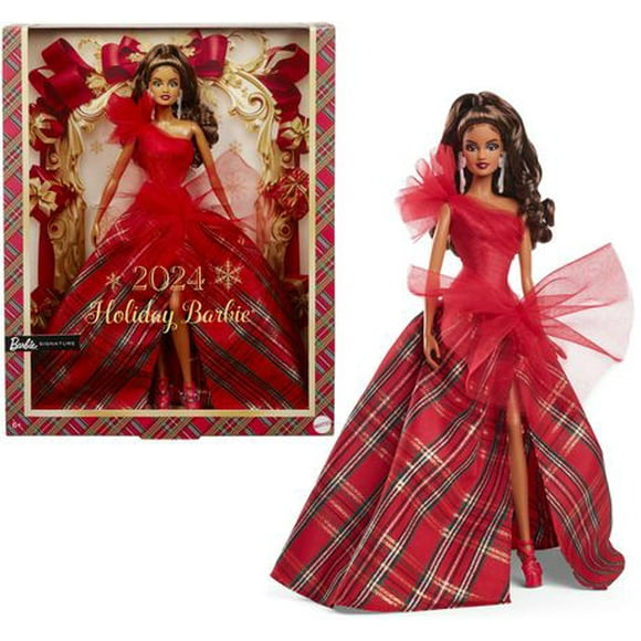 Barbie Poupée Signature Joyeux Noël 2024 Poupée de collection cheveux châtain Âges 6Y+