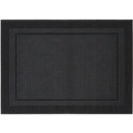 Napperon hometrends avec bordure en noir Textilène, 13 x 18 po