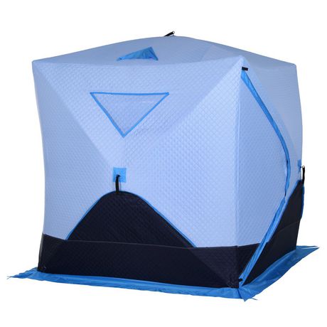 EZ Lite Fully Insulated Ice Fishing Tent, Sleeps 4-5 persons 10.8ft x 9.3ft  x 5.9ft 