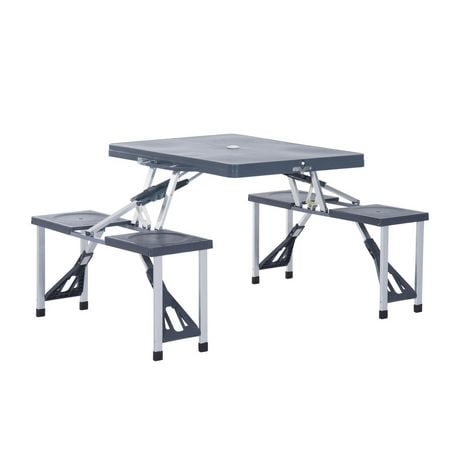 Outsunny Portable Folding Picnic table with 4 Seats