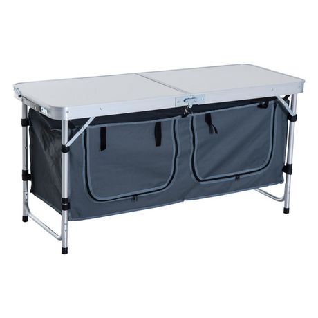 Outsunny Folding Camping Table with Storage Organizer | Walmart Canada