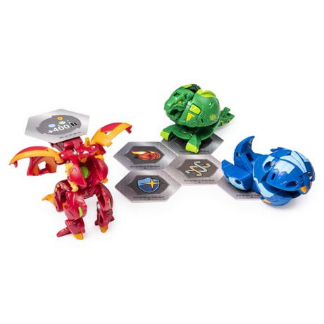 Bakugan Starter Pack 3-Pack, Dragonoid, Collectible Action Figures, for ...