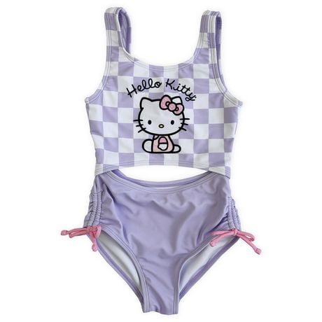 Hello Kitty Girls Cut-Out Swimsuit 1-Piece, Sizes XS to L