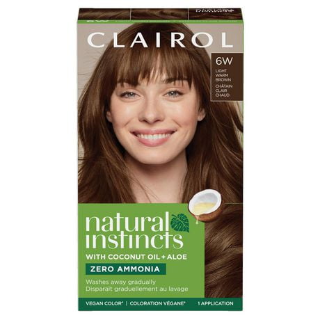 Clairol Natural Instincts Demi-Permanent Hair Color, Vegan Hair Dye, Made with coconut oil and aloe vera, NO Ammonia or added parabens.