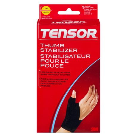 Tensor™ Thumb Stabilizing Brace, black, large/extra-large, Thumb Stabilizing Brace