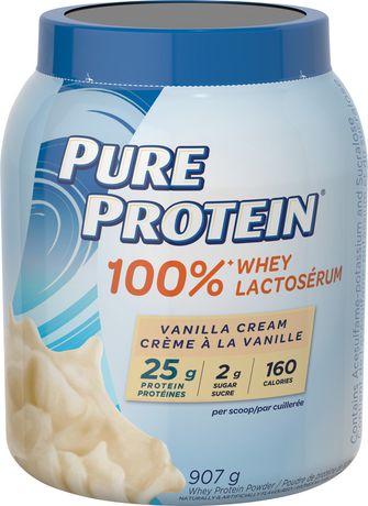 Poudre De Proteine Pure Protein A 100 Lactoserum A Saveur De Creme A La Vanille Walmart Canada