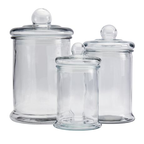 Mason Craft & More Glass Apothecary Jar Set - Suprema