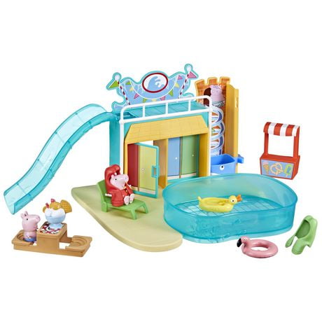 Peppa Pig Toys Peppa's Waterpark Playset with 15 Pieces Including 2 Peppa Pig Figures, Kids Toys, Ages 3 and up