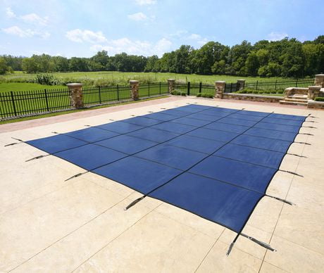 Blue Wave 15-ft x 30-ft Rectangular In Ground Pool Safety Cover ...