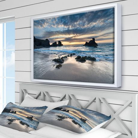 Designart Beautiful Porthcothan Bay FLOAT FRAME WALL ART