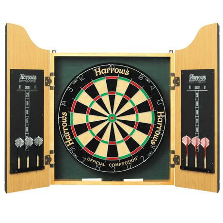 Harrows Pro's Choice Complete Darts Set, Includes Cabinet, Dartboard and Darts
