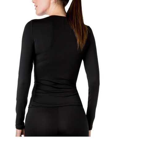 Elita Women's Microfiber Thermal Long Sleeve Crew Neck Shirt | Walmart ...