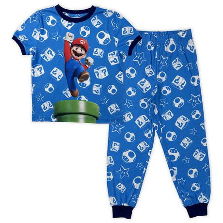 Super Mario Bros Ensemble pyjama 2 pièces pour garçon Tailles TP à G