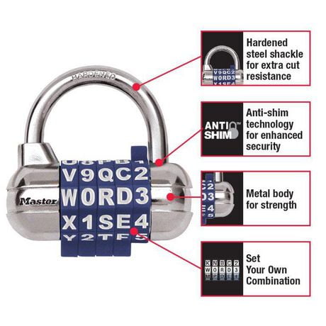 Master Lock Set Your Own WORD Combination Lock | Walmart Canada