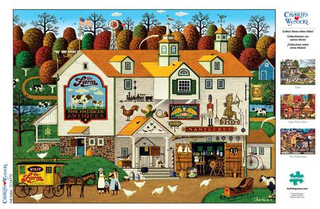 Charles Wysocki The Farm Buffalo Games 1000 Piece Jigsaw Puzzle 