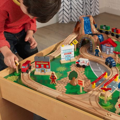 kidkraft waterfall mountain train set