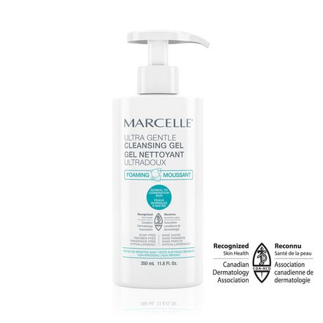 Marcelle Gel nettoyant ultradoux moussant avec aloe vera Peaux normales à mixtes, 350 mL