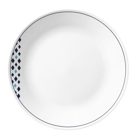 Corelle Fusion Cobalt Dinner Plate, Corelle White Round Dinner Plates