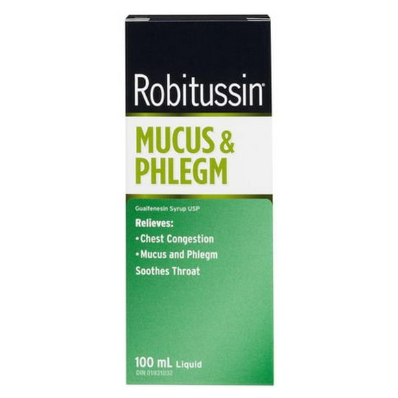 Robitussin Liquid Mucus & Phlegm 100 ml, 100 ml