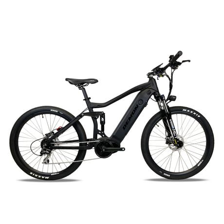 Démon Électrique Vélo de montagne électrique 27,5" 48V pour adultes, eMTB à assistance au pédalage, moteur de vélo électrique Mid-Drive 350W, noir