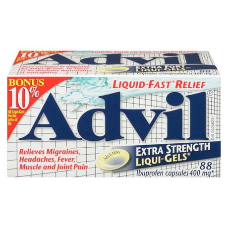 Advil Liqui-Gels Capsules d'Ibuprofène à 400 mg Extra Fort 88 Liqui-Gels