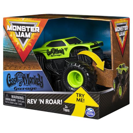 Monster Jam Official Gas Monkey Rev N Roar Monster Truck 1 43