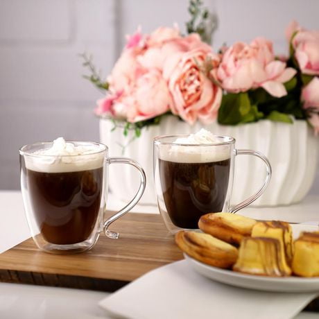 Brilliant Double Double 2 Double Wall Café au Lait Mugs