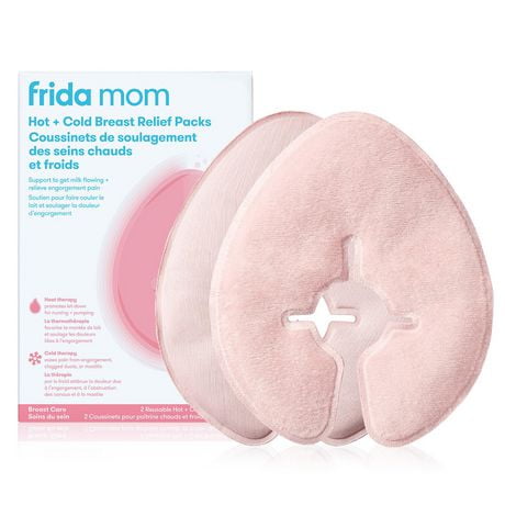 Frida Mom - Breastfeeding Therapy Packs, Cold & Hot Therapy Packs, Breastfeeding Essentials for Pain Relief, Lactation Support, and Postpartum Recovery, 2 Pack