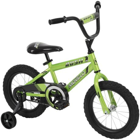 Vélo de Movelo Rush 14 pouces pour garçons. Vert lime 4-6 ans