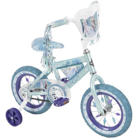 Disney Frozen 12-Inch Girls Bike with Doll Carrier by Huffy, Blue Orchid