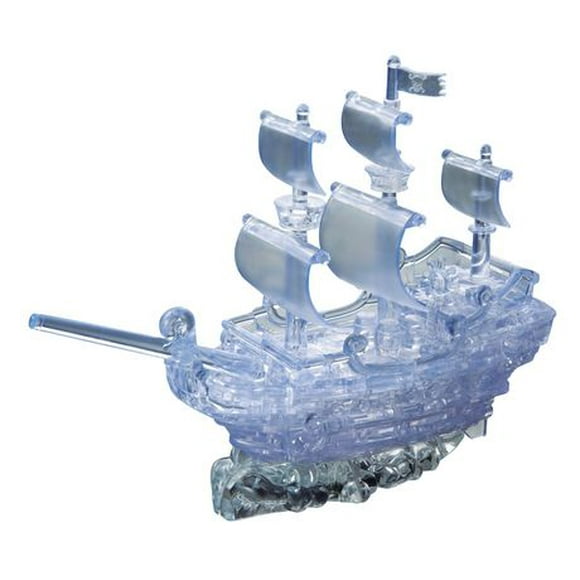 Casse-tête 3D cristallin de bateau pirate (transparent)