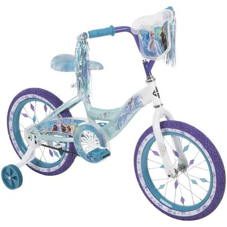 Vélo Reines des neiges de Disney 16po pour Filles Vélo, Bleu, par Huffy 4-6 ans