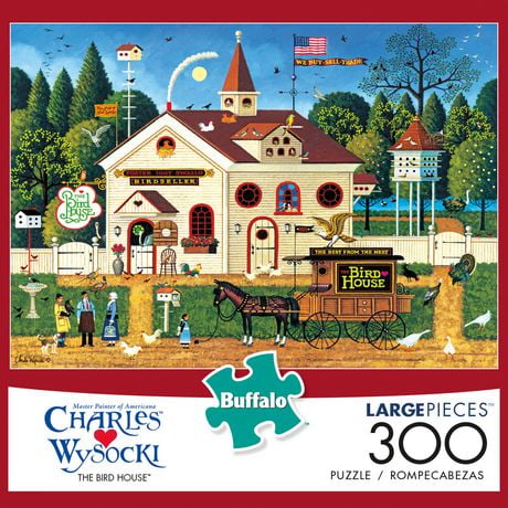 Buffalo Games Large Pieces Charles Wysocki The Bird House 300 Piece ...