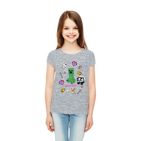 Girls Minecraft Icon Scatter Short Sleeve T-Shirt | Walmart Canada