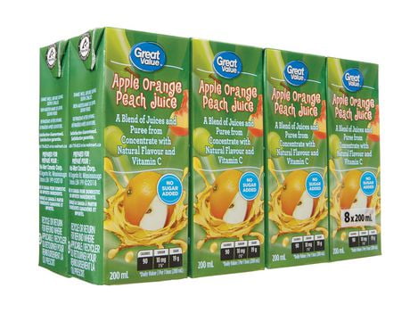 Great Value Apple Orange Peach Juice | Walmart Canada