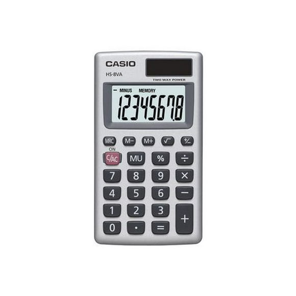Casio HS-8VA Basic Pocket Calculator, One, Pocket calculator