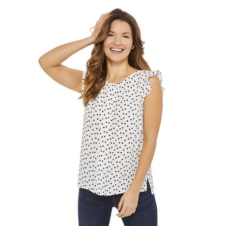 George Women's Flutter Sleeve Top | Walmart Canada