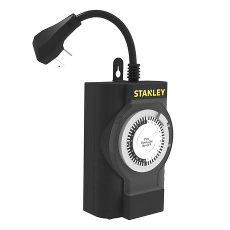 Stanley TimeIt Outdoor Twin 2-Outlet Mechanical Timer, Outdoor Timer