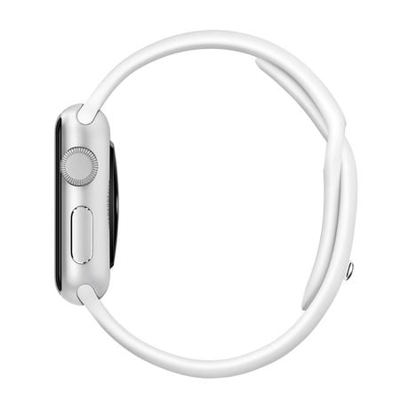apple watch series 1 38mm silver aluminum case with white sport band