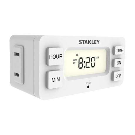 Stanley TimerMax Digislim 1-Outlet Indoor Polarized Daily Timer, TimerMax Digislim