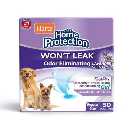 Hartz Home Protection Coussinets de dressage éliminant les odeurs pour chiots et chiens adultes 50ct cousins pour chiens