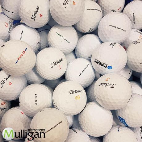 Mulligan - 50 balles de golf récupérées Titleist modèle variées 5A, Blanc