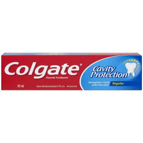 Colgate Cavity Protection Fluoride Toothpaste, Regular, 95 mL