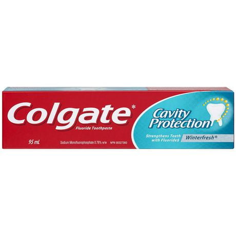Colgate Cavity Protection Fluoride Toothpaste, Winterfresh, 95 mL