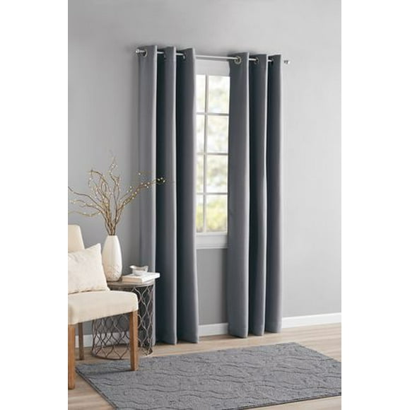 MAINSTAYS Blackout Energy Efficient Grommet Curtain Panel, SOLID 99% BLACKOUT GROMMET 40” x 84” PANEL