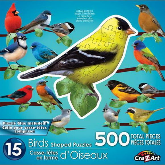 Cra-Z-Art 15 Bird Shaped Puzzles, 500pcs