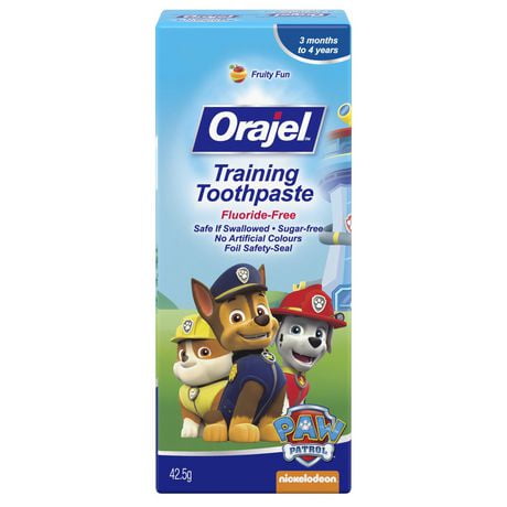Orajel Kids Paw Patrol Fluoride-Free Training Toothpaste, 42.5g