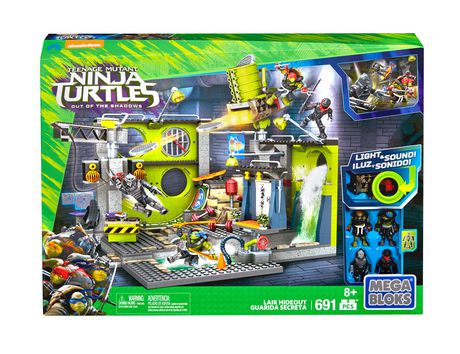 mega bloks teenage mutant ninja turtles out of the shadows lair hideout