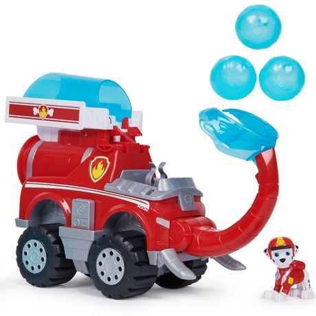 PAW Patrol Jungle Pups, Marshall Elephant Firetruck with Projectile Launcher, Toy Truck with Action Figure, Kids Toys for Boys & Girls Ages 3 and Up, PAW Patrol Jungle Pups