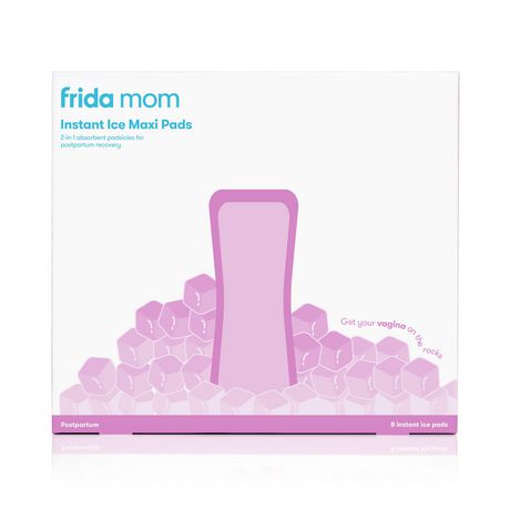 Frida Mom - Fridababy 2-in-1 Absorbent Postpartum Perineal Ice Maxi Pads -  Instant Cold Therapy Packs and Absorbent Maternity Pad in One Ready-to-use